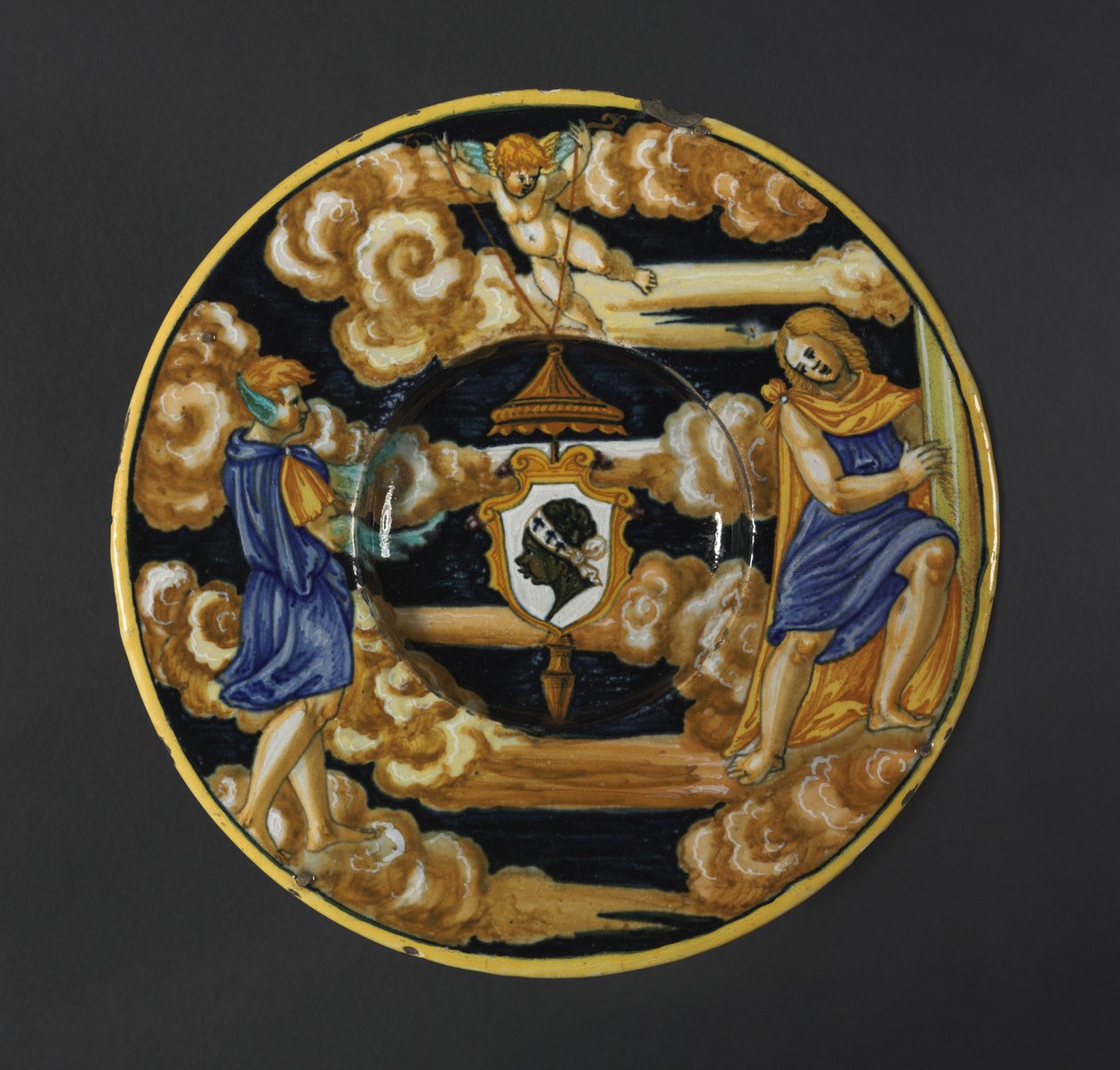 Talerz z herbem rodziny Pucci, 1532. autorstwa Francesco Xanto Avelli