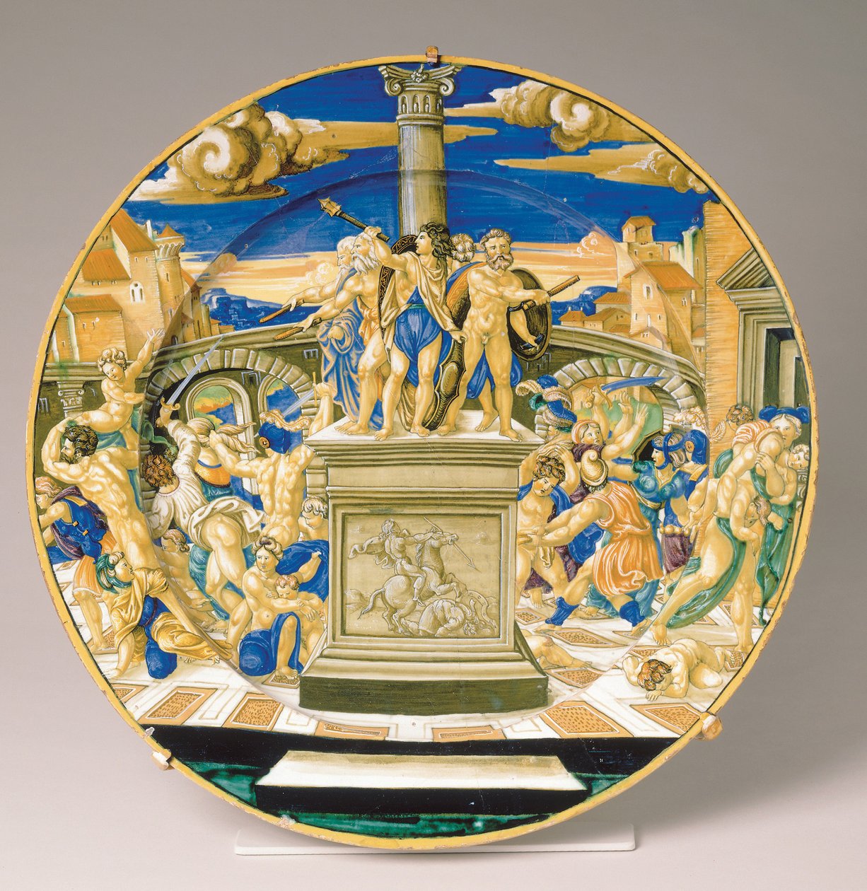 Talerz z Masakrą Niewiniątek, ok.1527-30 (majolika) autorstwa Francesco Xanto Avelli