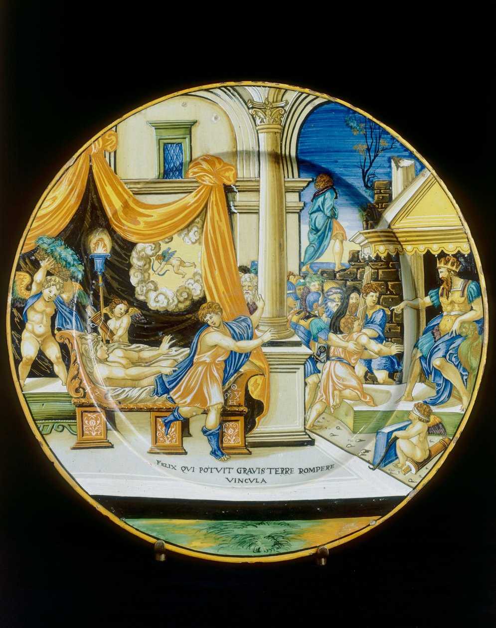 Kuszenie Guiseppe Ebreo, płyta Francesco Xanto Avelli przechowywana w Museo Nazionale del Bargello we Florencji autorstwa Francesco Xanto Avelli
