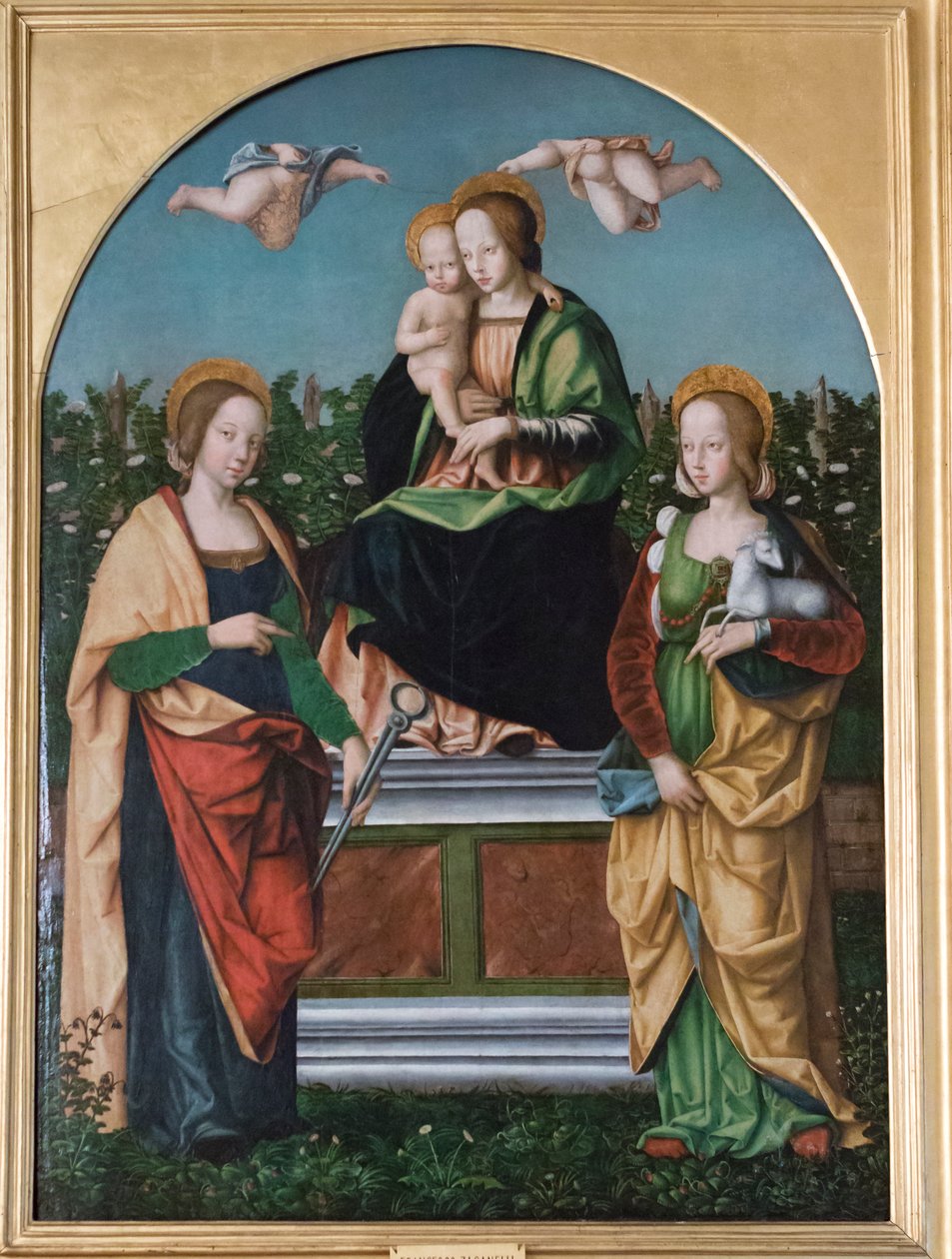 Madonna z Dzieciątkiem, św. Agata i św. Agnieszka autorstwa Francesco Zaganelli di Bosio