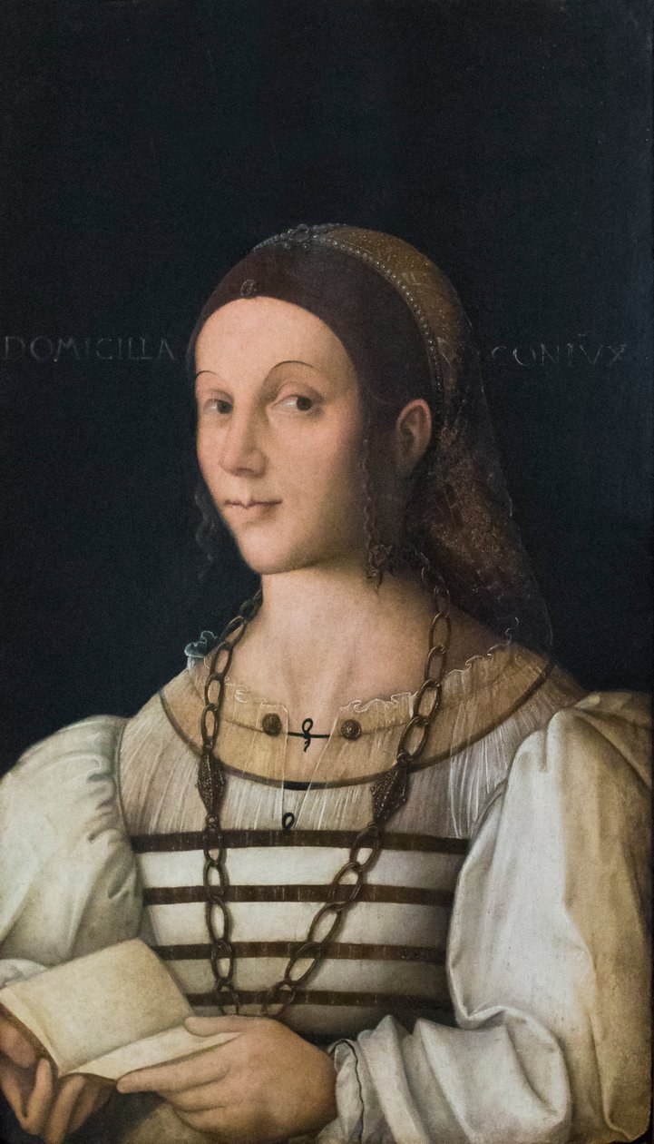 Portret żony Rolanda Pallavicino, Domitilli Gambara, ok. 1510 (olej na drewnie) autorstwa Francesco Zaganelli di Bosio