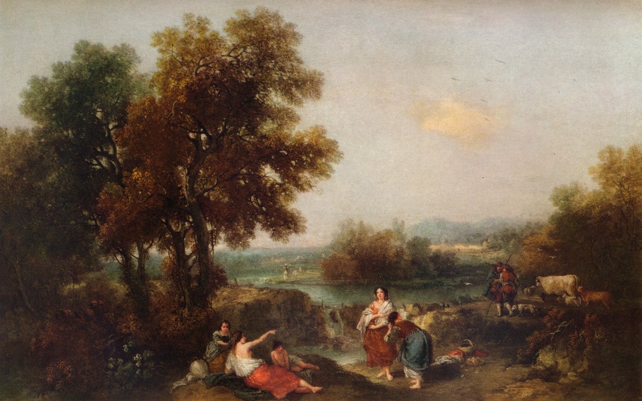 Pejzaż z Postaciami, XVIII wiek, 1915 autorstwa Francesco Zuccarelli