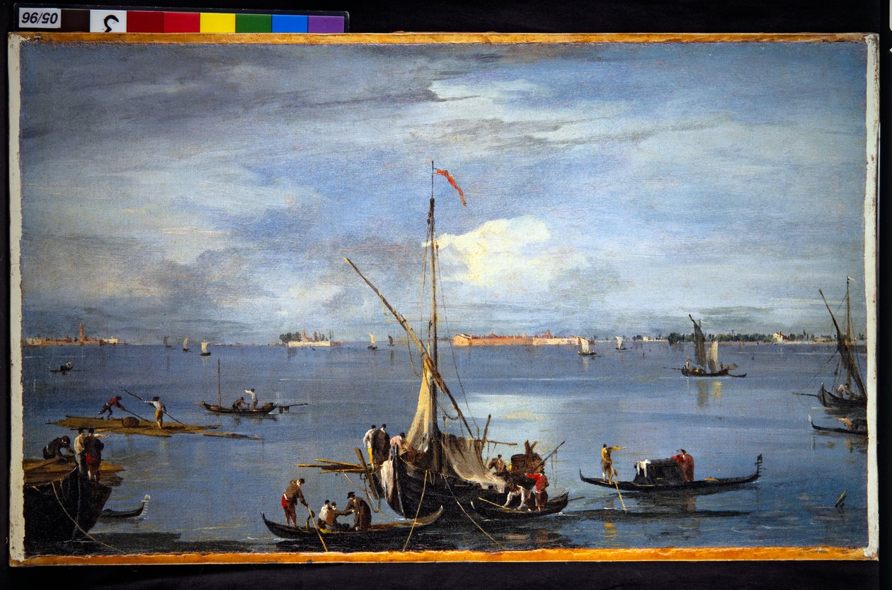 Widok na lagunę wenecką autorstwa Francesco and/or Gian Antonio (1699 1761) Guardi