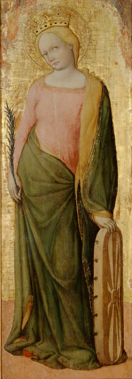 Św. Katarzyna Aleksandryjska, c1443-1468 autorstwa Francesco de Franceschi
