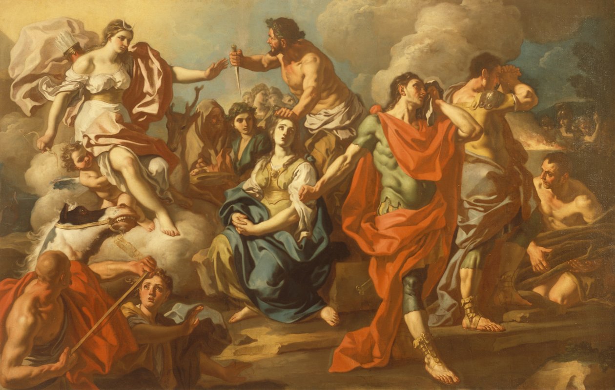 Ofiarowanie Ifigenii (olej na płótnie) autorstwa Francesco de Mura
