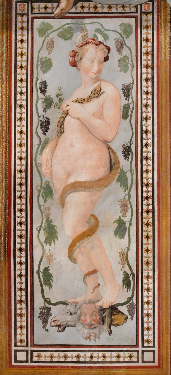 "" Hecate "" Fresque de Francesco de Rossi (1510-1563) vers 1544 Dim 250x125 cm Palazzo Vecchio, Florencja autorstwa Francesco de Rossi Salviati
