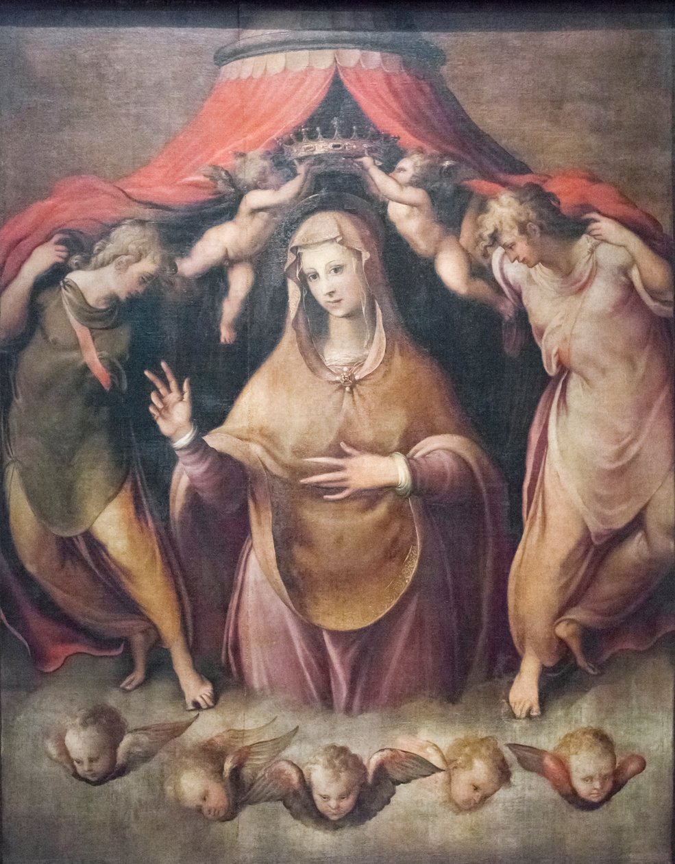 Koronacja Marii Panny (olej na płótnie) autorstwa Francesco de Rossi Salviati Cecchino