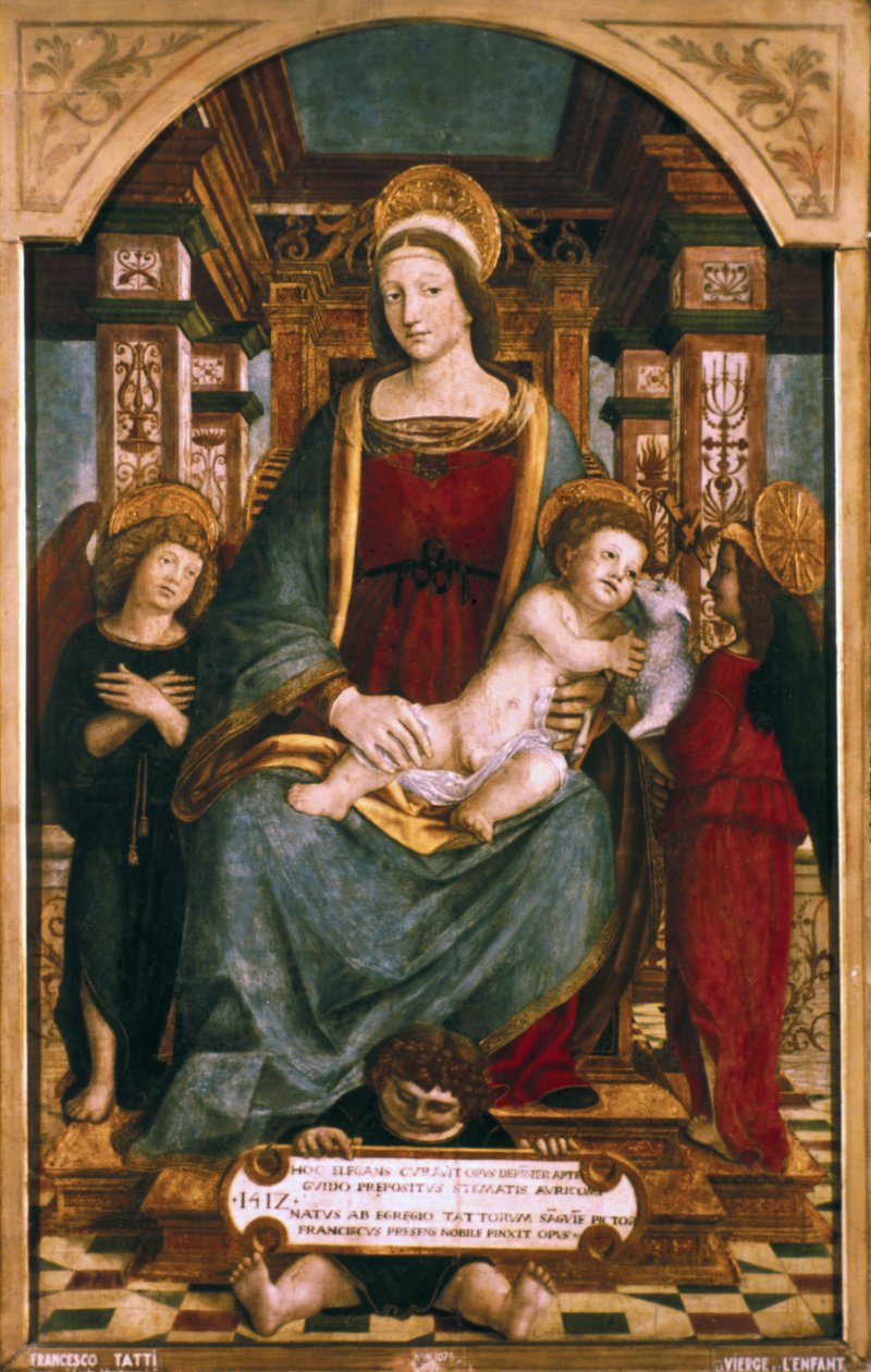 Dziewica z Dzieciątkiem z Aniołami, 1512 autorstwa Francesco dei Tatti