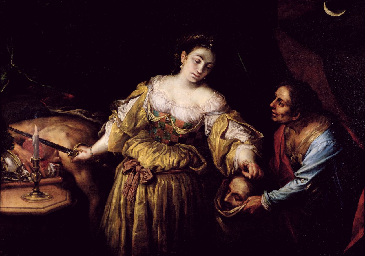 Judyta ścinająca głowę Holofernesowi, ok. 1648-54 autorstwa Francesco del Cairo