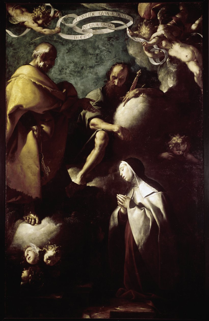 Wizja św. Teresy z Avili (olej na płótnie) autorstwa Francesco del Cairo