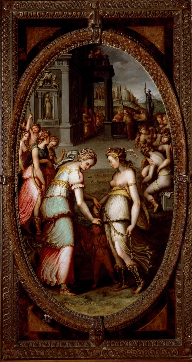 Juno pożycza pas Wenus (Malarstwo autorstwa Francesco del Coscia
