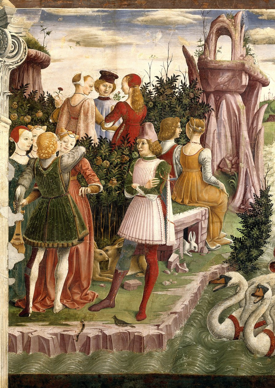 Alegoria kwietnia: Triumf Wenus, 1468-1470. autorstwa Francesco del Cossa