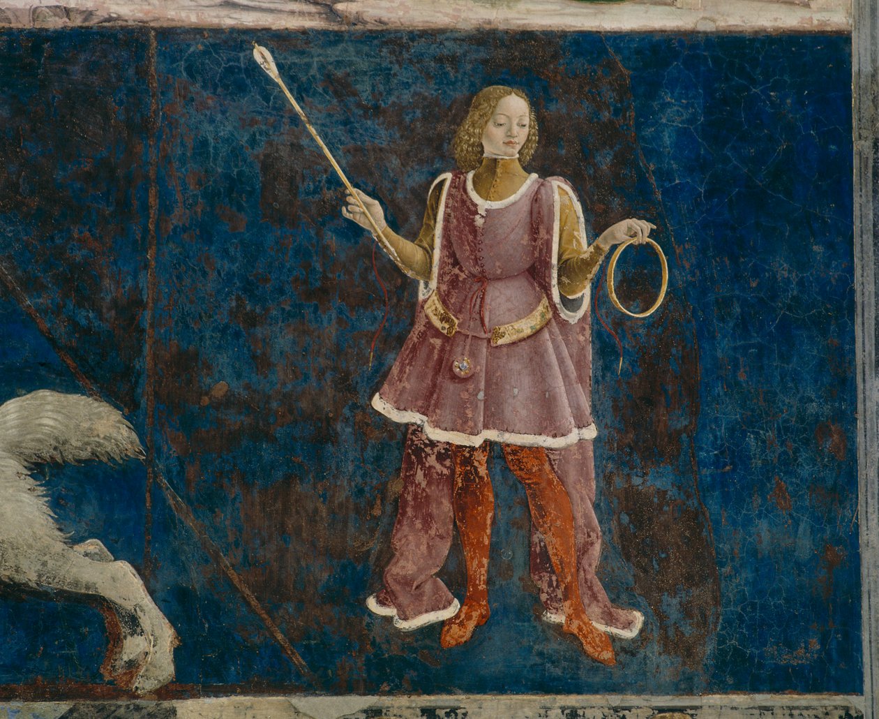 Jeden z Trzech Dekanów, którzy nadzorują marzec, Il Salone dei Mesi, 1470-99 autorstwa Francesco del Cossa