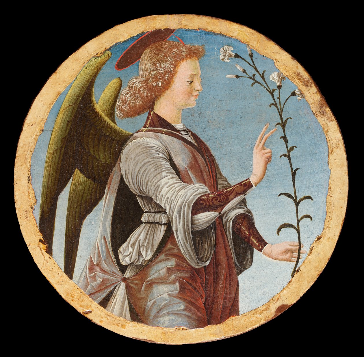 Poliptyk Griffoni: Anioł Zwiastowania, ok. 1472-1473. autorstwa Francesco del Cossa