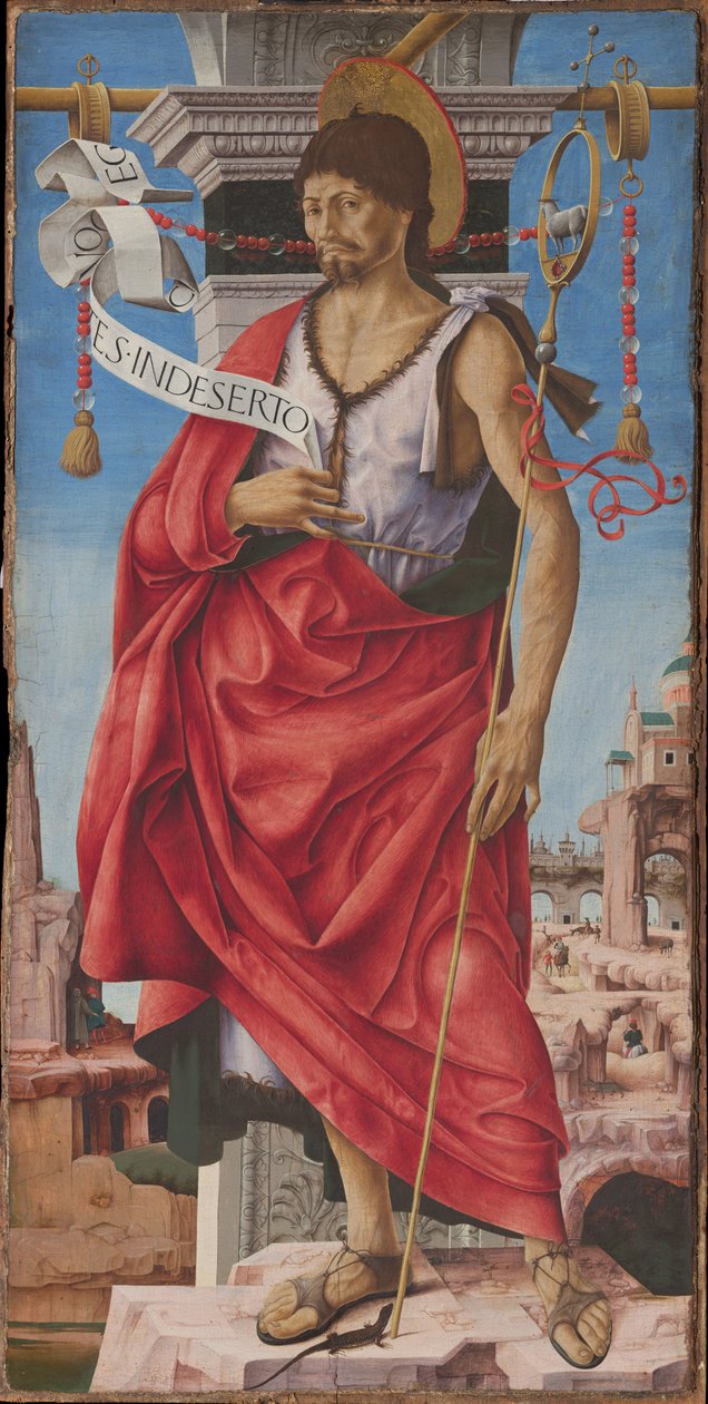 Poliptyk Griffoni: Św. Jan Chrzciciel, ok. 1472-1473. autorstwa Francesco del Cossa