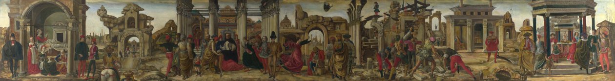 Sceny z życia św. Wincentego Ferrera, ok. 1450-1475. autorstwa Francesco del Cossa,