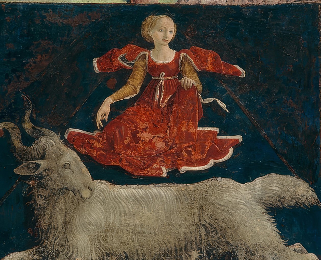 Baran, znak zodiaku marca. 1469/70 autorstwa Francesco del Cossa