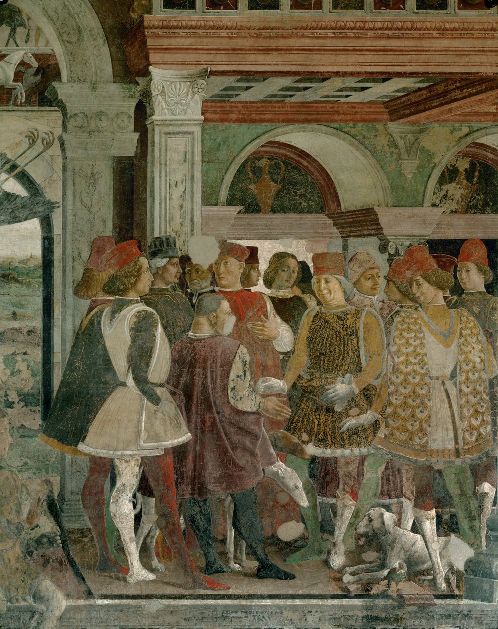 Sala Miesięcy: Kwiecień (fresk) autorstwa Francesco del & Roberti Ercole de