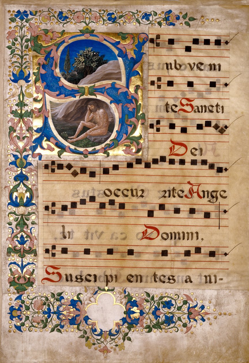 Wycinanie z książki chóru autorstwa Francesco di Antonio del Chierico