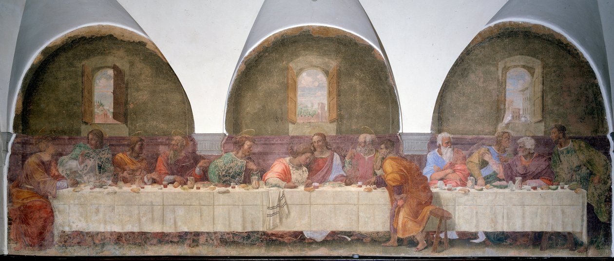 Ostatnia wieczerza (fresk autorstwa Francesco di Cristofano Franciabigio
