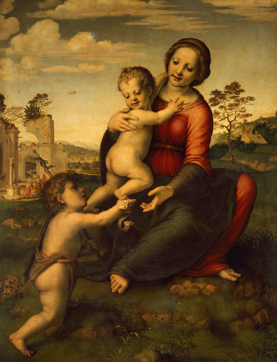 Matka Boża ze studni, ok. 1517 r., autor: Franciabigio (1482-1525), tempera na drewnie autorstwa Francesco di Cristofano Franciabigio