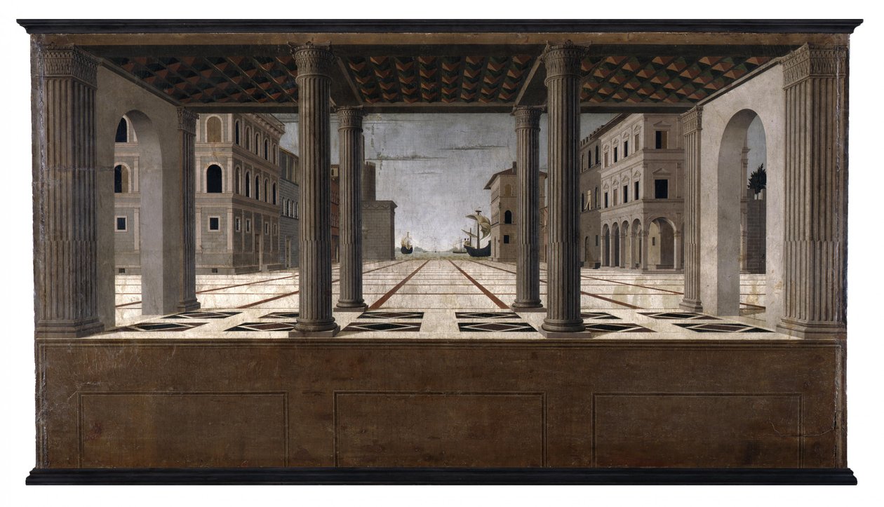 Niemiecki: Idealstadt Architectural Veduta autorstwa Francesco di Giorgio