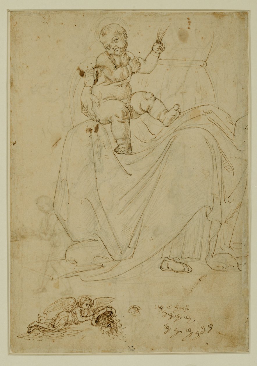 Dzieciątko Jezus na kolanach Dziewicy ... autorstwa Francesco di Simone (attr. to)