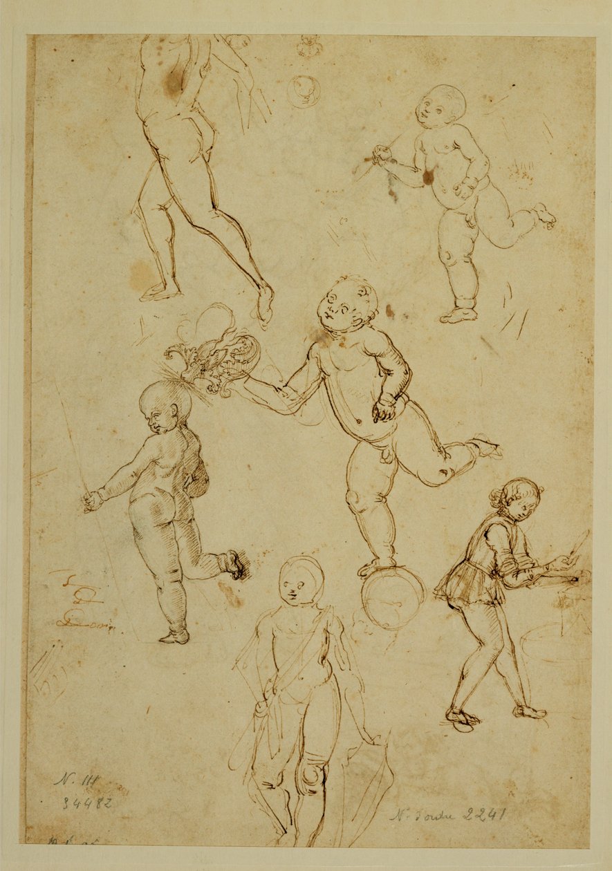 Trójka dzieci; putto ... autorstwa Francesco di Simone (attr. to)
