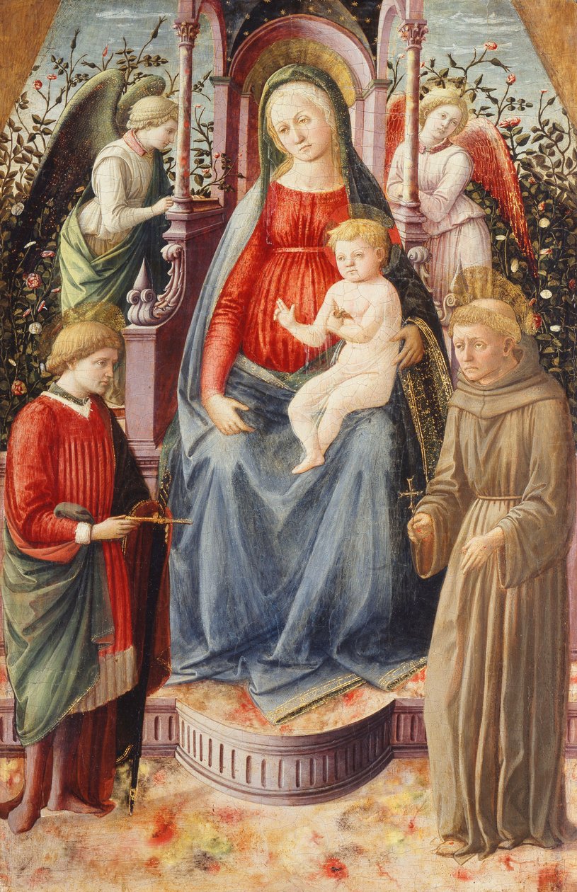 Madonna z Dzieciątkiem ze świętymi Julianem i Franciszkiem, autorstwa Francesco di Stefano Pesellino