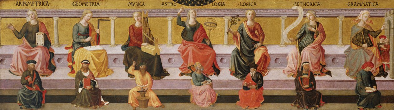 Siedem sztuk wyzwolonych, c. 1450 autorstwa Francesco di Stefano Pesellino