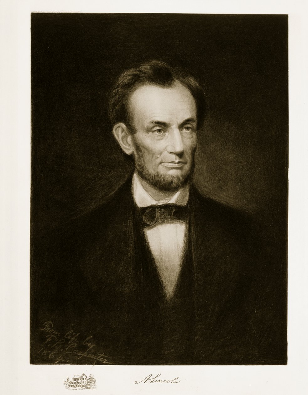 Abraham Lincoln, 16. prezydent Stanów Zjednoczonych Ameryki, 1864, wyd. 1901 (fotograwiura) autorstwa Francis Bicknell Carpenter