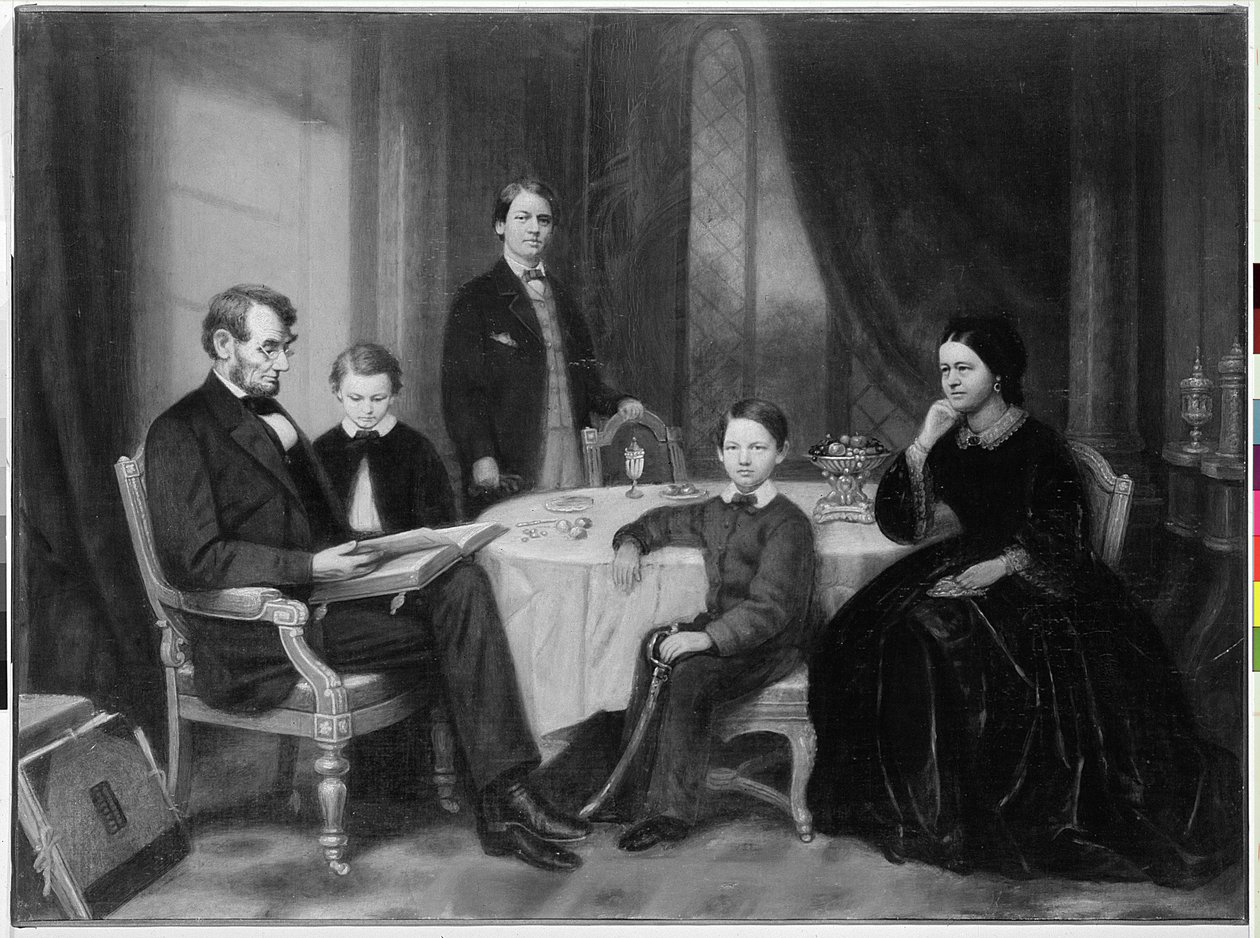 Rodzina Lincolnów, c.1865 autorstwa Francis Bicknell Carpenter