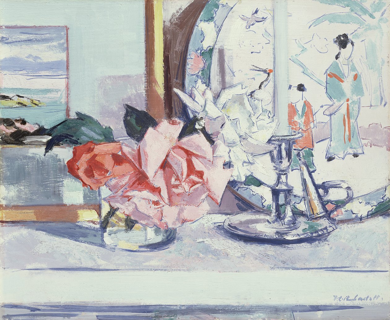 Martwa natura - róże (Iona) autorstwa Francis Campbell Boileau Cadell