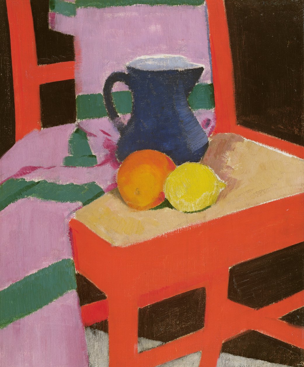 Czerwone Krzesło (Niebieski Dzbanek) c.1934 autorstwa Francis Campbell Boileau Cadell