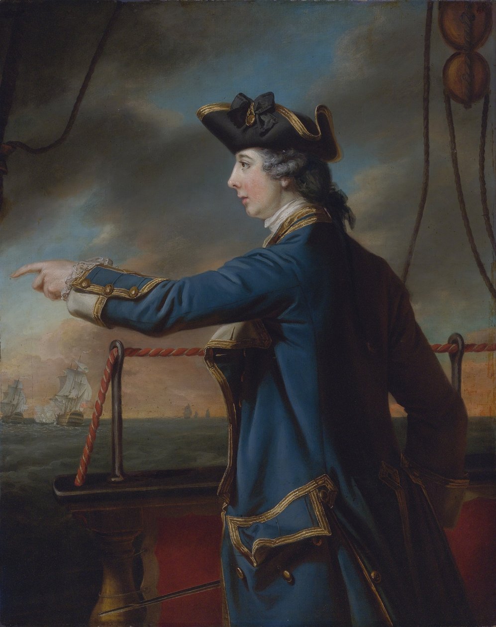 Edward Knowles (1742-1762), kapitan HMS Peregrine autorstwa Francis Cotes