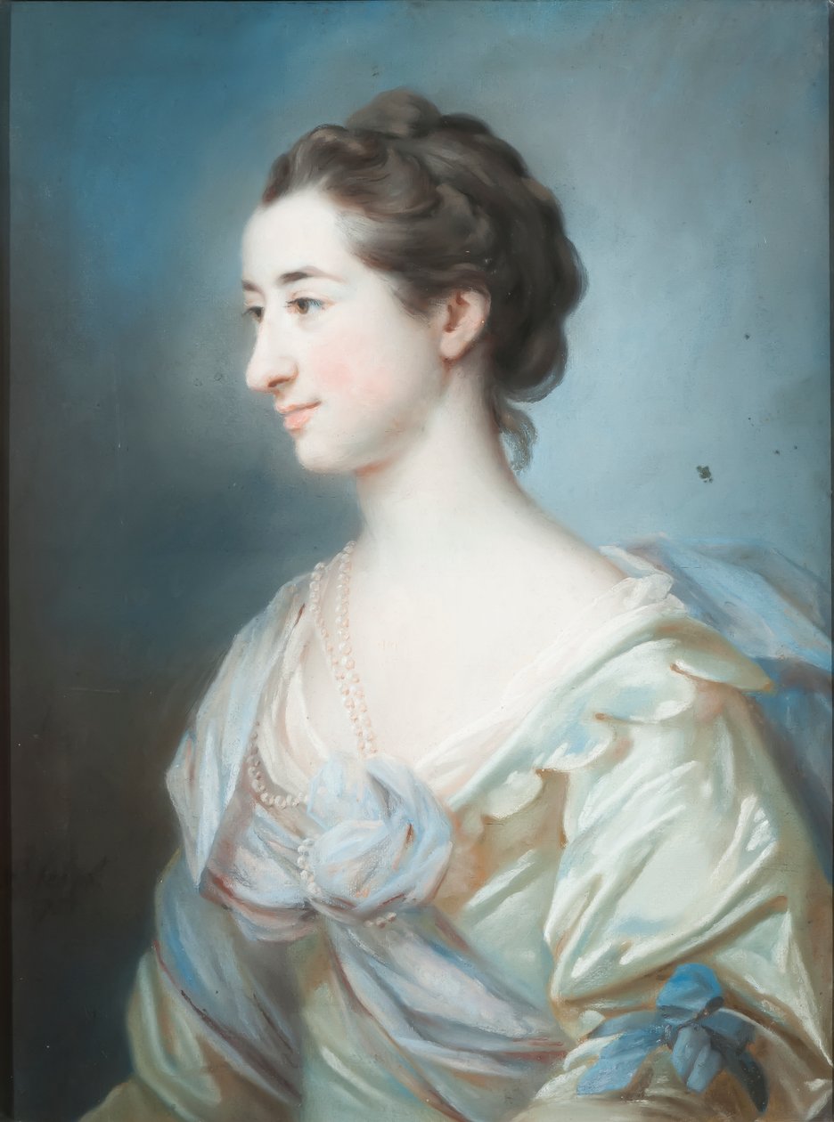 Portret Elizabeth Thornton, 1755 (pastel na papierze) autorstwa Francis Cotes