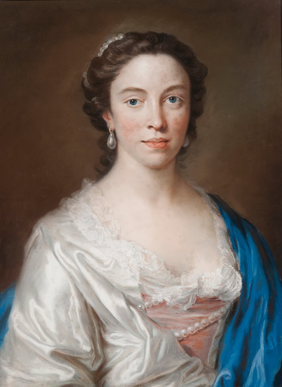 Portret Mary Thornton (pastel na papierze) autorstwa Francis Cotes