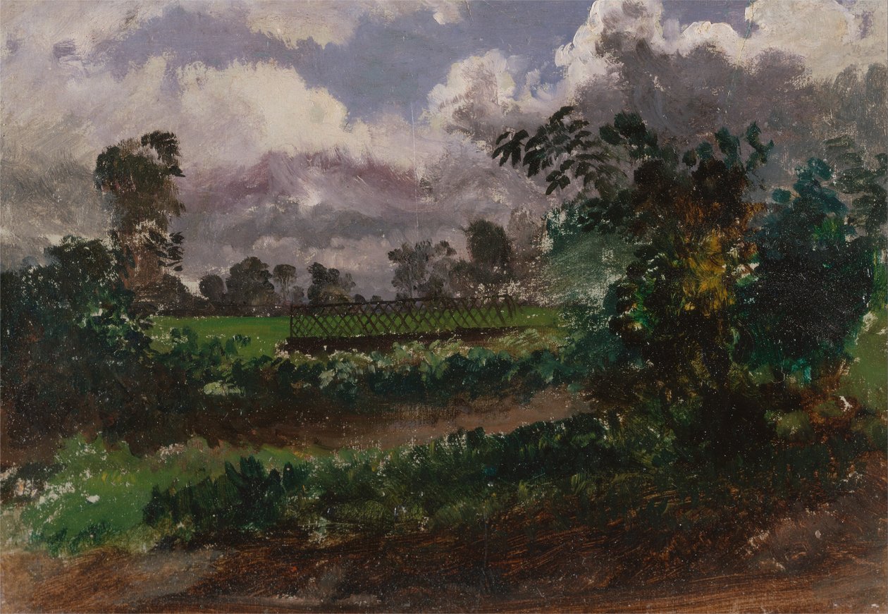 Widok na ogród artysty z jego domu w Exmouth, Devonshire autorstwa Francis Danby