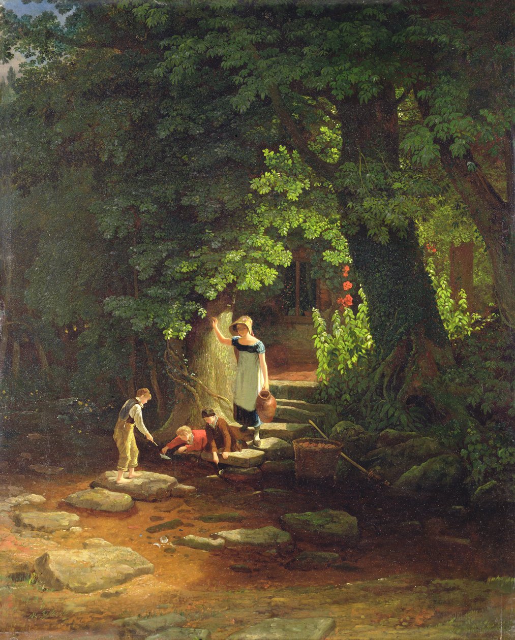 Dzieci nad potokiem, ok.1822 autorstwa Francis Danby