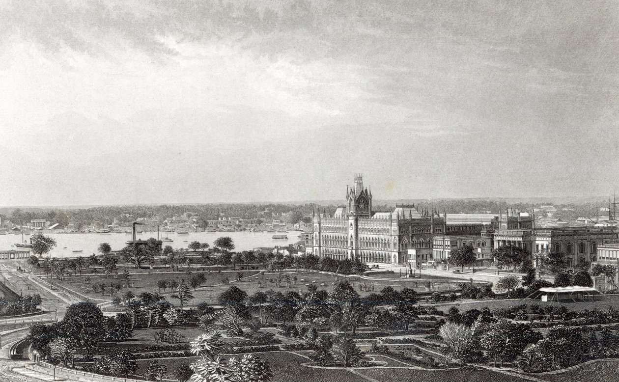 Kalkuta, ryty przez R.Dawsona na podstawie fotografii Francisa Fritha (1822-98), c.1860 autorstwa Francis Frith