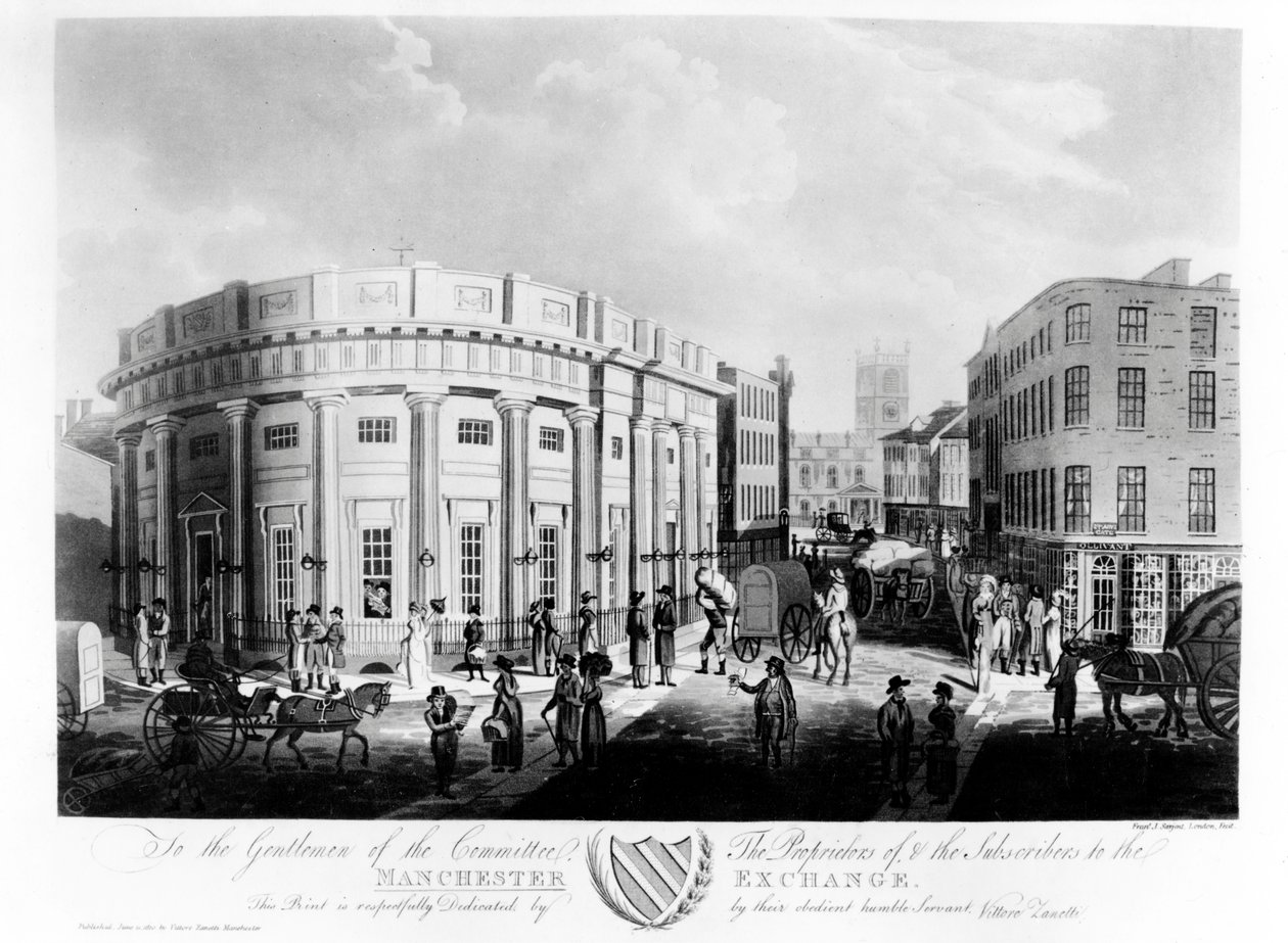 Giełda w Manchesterze, 1810 autorstwa Francis James Sarjent