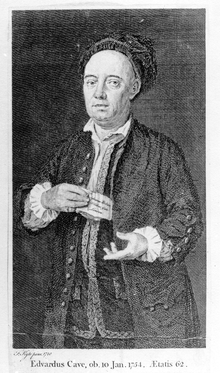 Edward Cave, wydrukowany 1754 autorstwa Francis Kyte