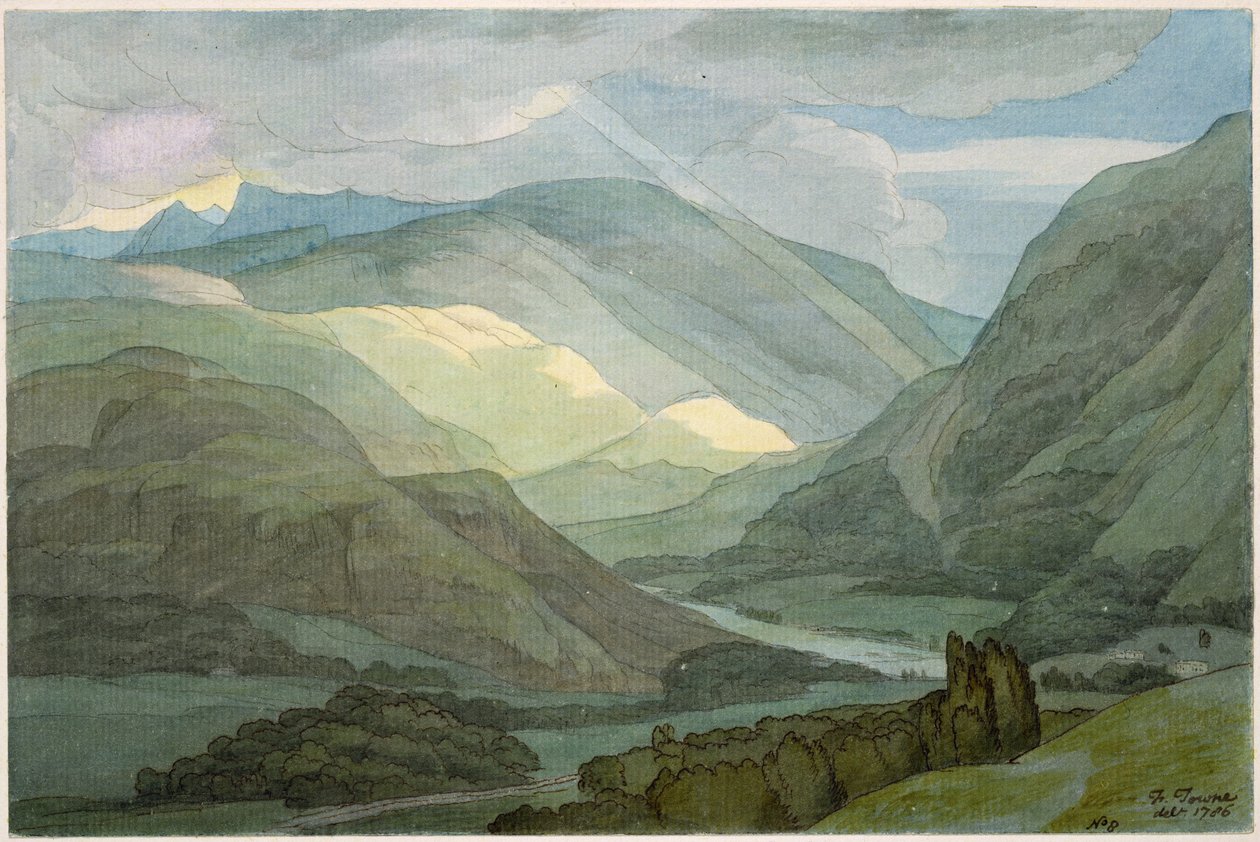 Woda Rydala, 1786 autorstwa Francis Towne