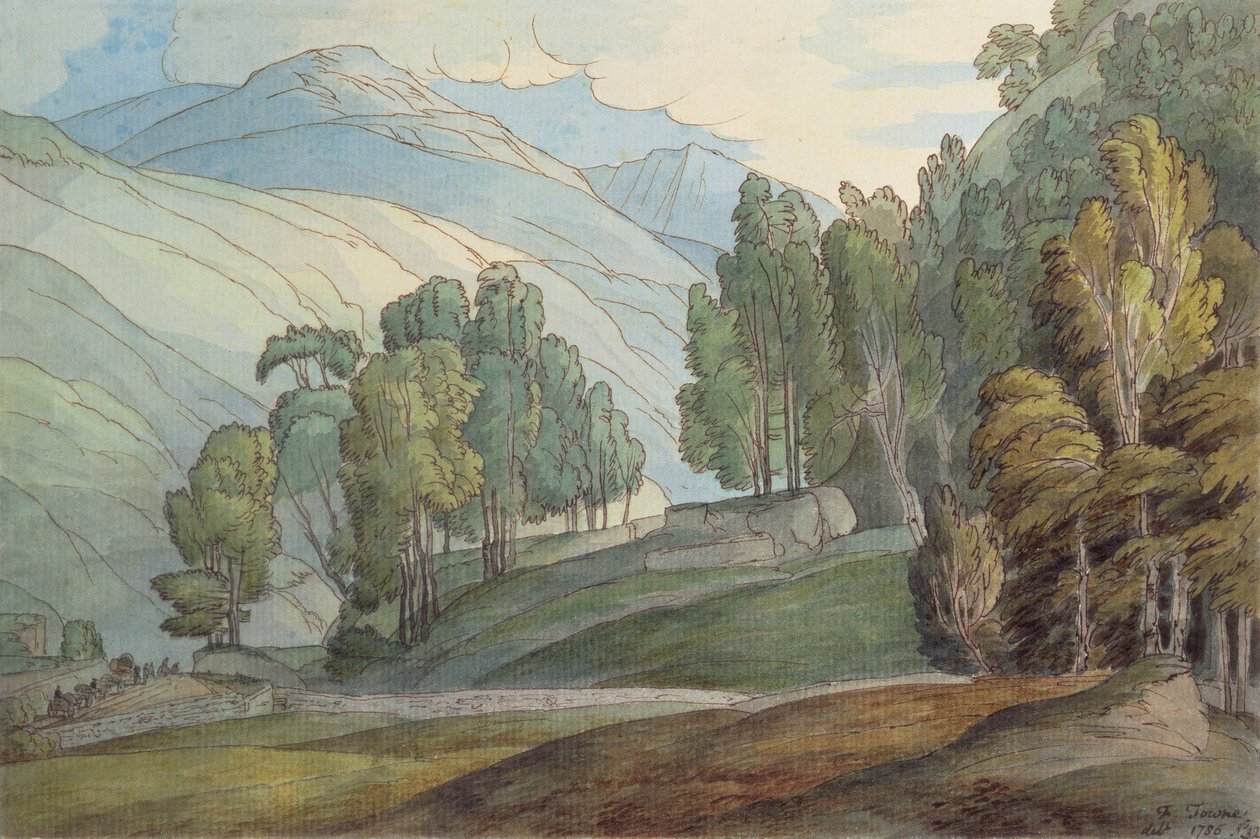 Dolina Św. Jana, 1786 autorstwa Francis Towne