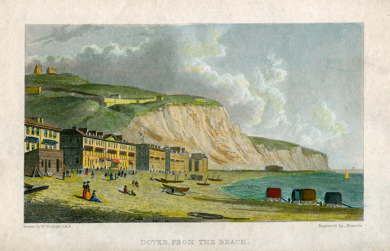 „Dover, z plaży”, XIX wiek. autorstwa Francis
