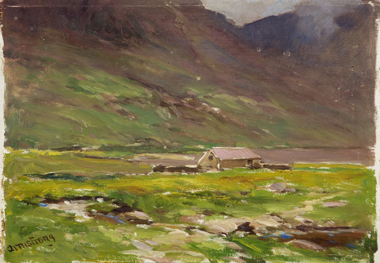 Jezioro Ogwen (olej na panelu) autorstwa Francis Abel William Taylor Armstrong