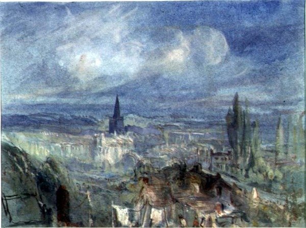 Widok na miasto Bridgewater, Somerset autorstwa Francis Abel William Taylor Armstrong