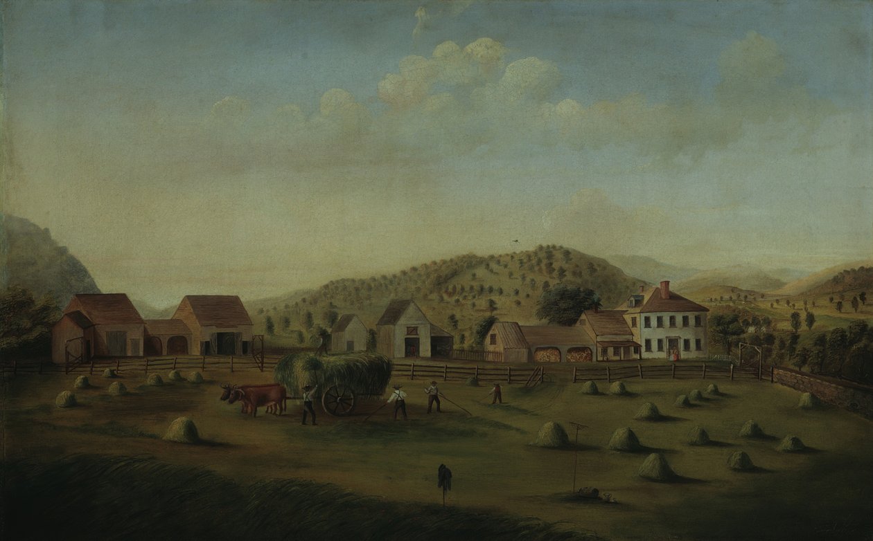 Leete Farm, West Claremont, New Hampshire, ca. 1822. autorstwa Francis Alexander