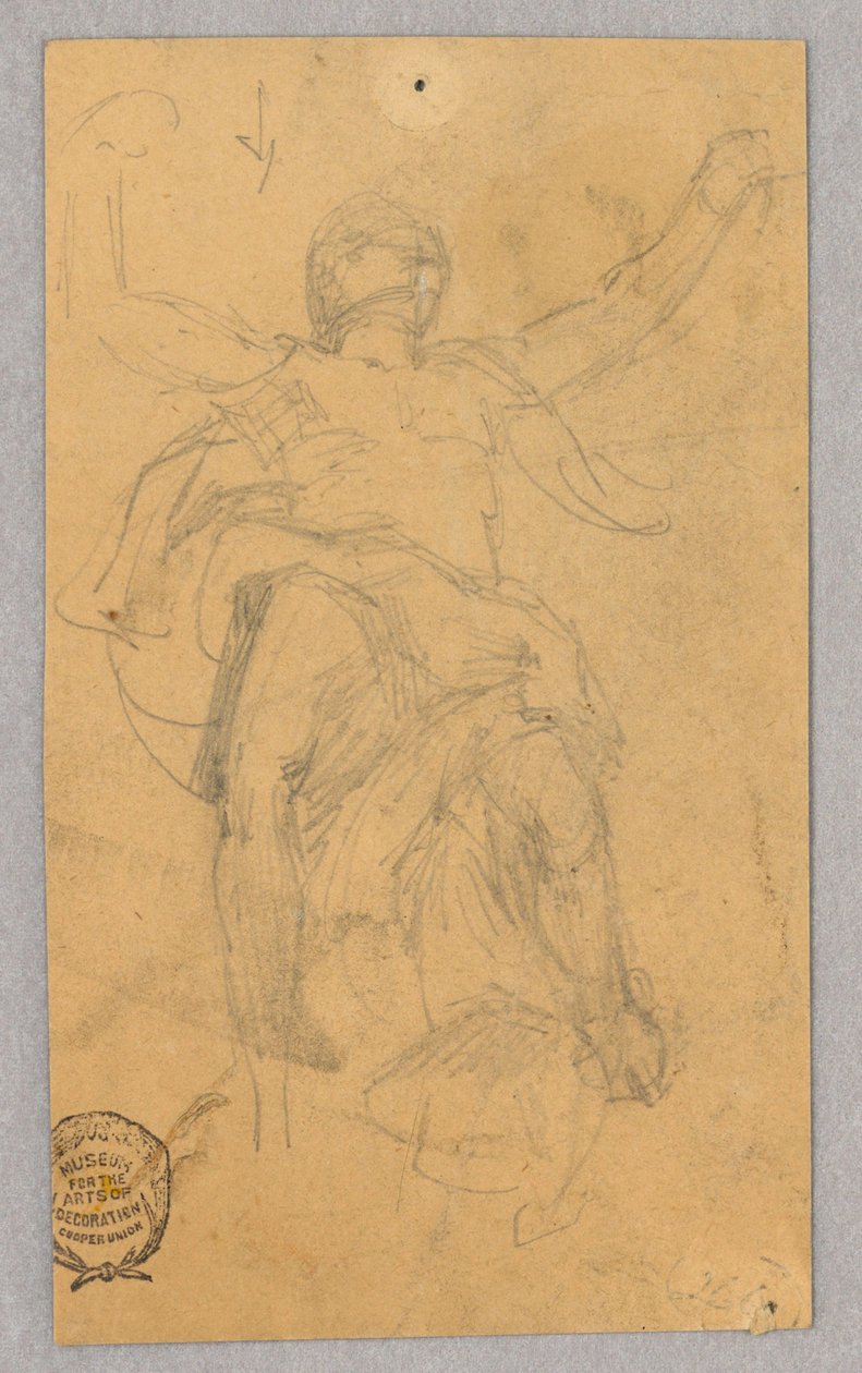 Studium postaci dla Mural autorstwa Francis Augustus Lathrop