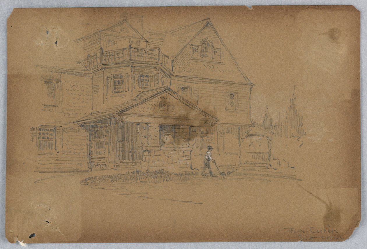 Porte-cochere, Scott Cottage autorstwa Francis Augustus Lathrop